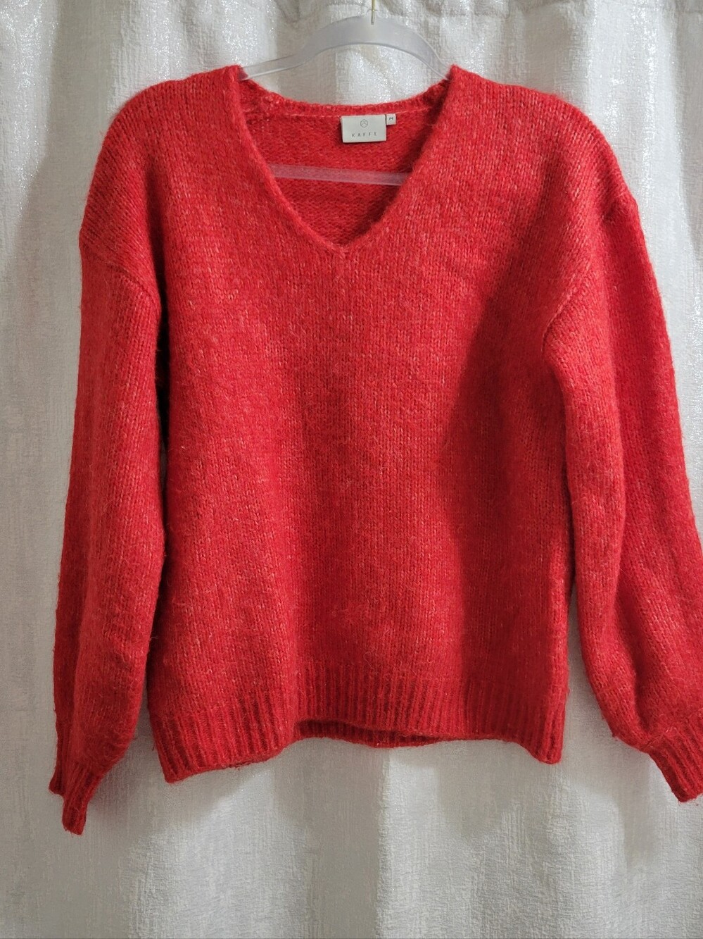 Kaffe Red V Neck Sweater